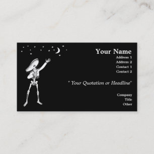Serenading Skeleton Business Card