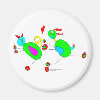 Serena's Cat and Dog Chase Magnet