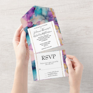 Serendipity Crystal Blue All In One Invitation