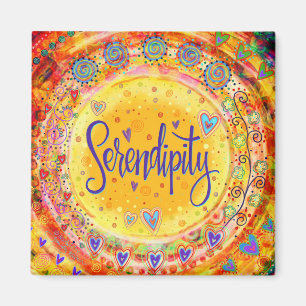 Serendipity Fun Trendy Inspirivity ONE WORD Magnet