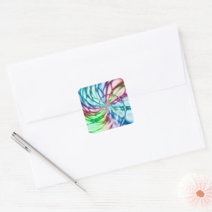 Serendipity   Multicolor Fractal Art Square Sticker