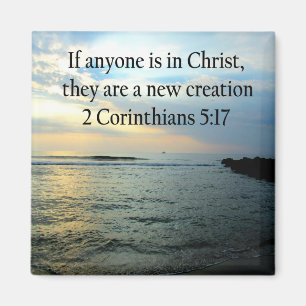 SERENE 3 CORINTHIANS 5:17 OCEAN SCENE PHOTO MAGNET