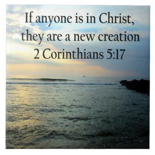 SERENE 3 CORINTHIANS 5:17 OCEAN SCENE PHOTO TILE