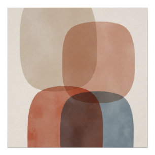 Serene Abstract Geometric Print