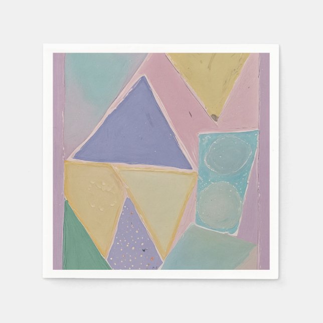 Serene Abstracts: A Pastel Dream Napkin (Front)