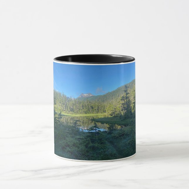 Serene Alaska Lake and Forest Mug (Center)