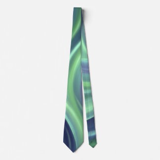 Serene Aurora Wave Print Tie
