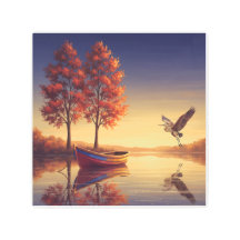 Serene Autumn Lake Wall Art – Nature Inspired