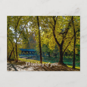 Serene Autumn Walk Painterly Postcard