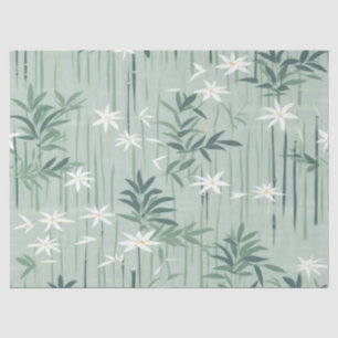 Serene Bamboo Blossom Asian (4) Tissue Paper