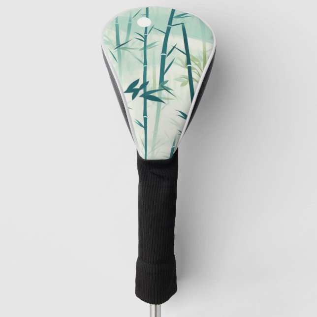 Serene Bamboo Blossom Asian  (5) Golf Head Cover (Front)