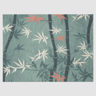 Serene Bamboo Blossom Asian (7) Tissue Paper