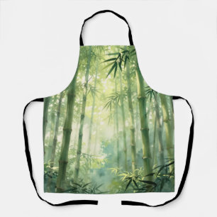 Serene Bamboo Forest Mist Glow Apron