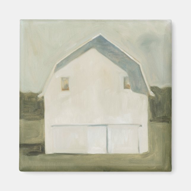 Serene Barn - White Magnet (Front)