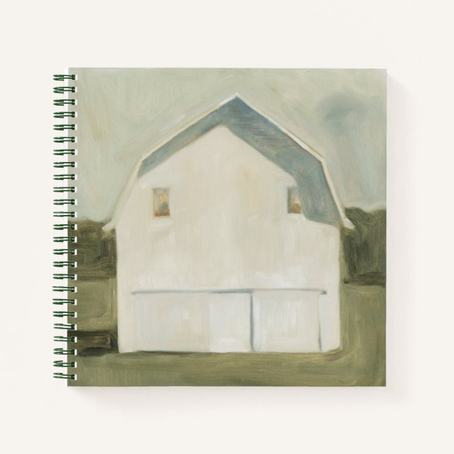Serene Barn - White Notebook (Front)