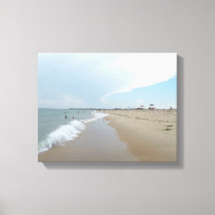 Serene Beach Scene in the Afternoon Canvas Print