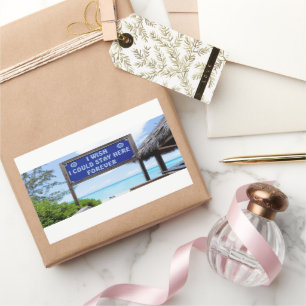 Serene Beach Vibes Rectangular Sticker