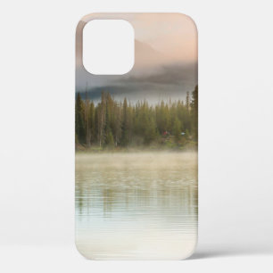 Serene beautiful lake in morning mountains, Oregon iPhone 12 Case