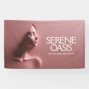 Serene Beauty Skincare, Massage, Spa Pink Banner