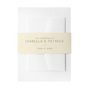 Serene Beige Minimalist Wedding Invitation Belly Band