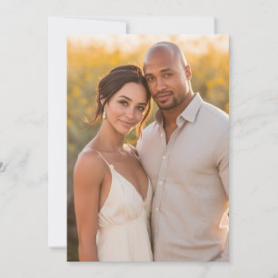 Serene Beige Naturalistic Photo Invitation