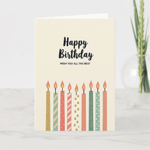 Serene Birthday Candle Glow Card