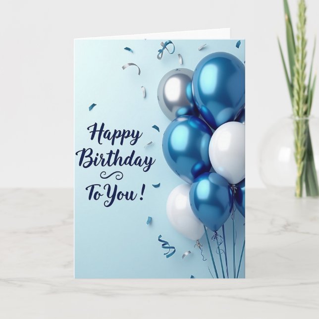 Serene Birthday Sphere Card (Front)