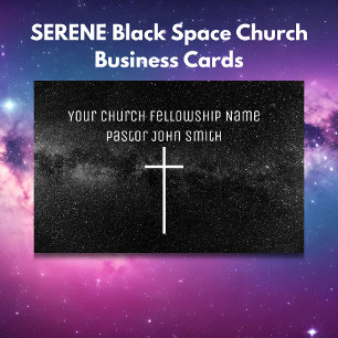 SERENE Black Space Church Business Cards
