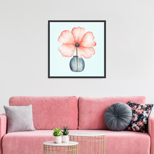 Serene Bloom Canvas Print (Insitu(LivingRoom))