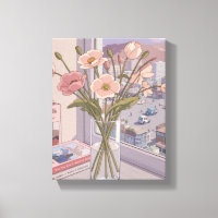 Serene Bloom Window View Art Print