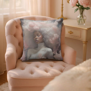 Serene Blossom Dreams - Elegant Floral Cushion