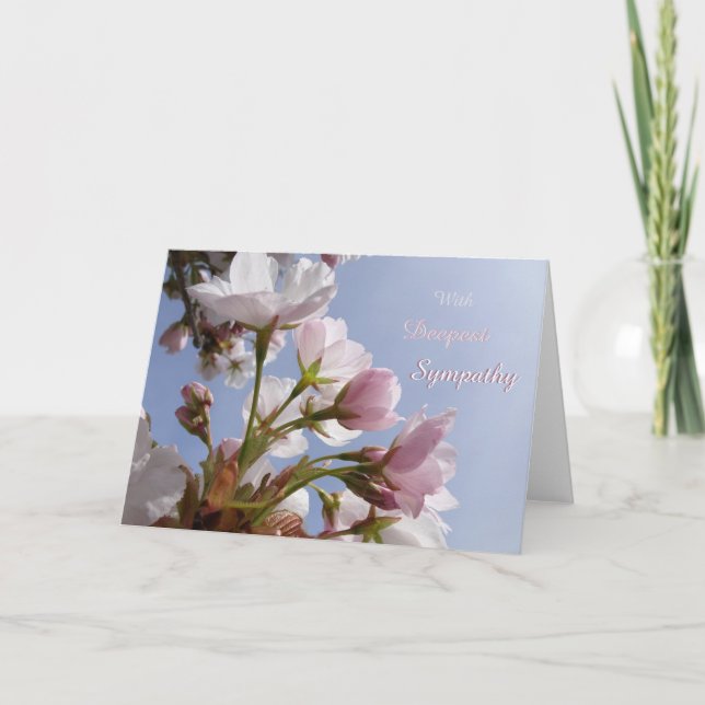 Serene Blossoms Sympathy Greeting Card (Front)