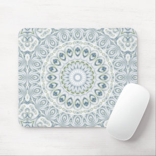 Serene Blue and Green Mandala Pattern Design Mouse Pad