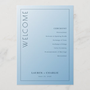 Serene Blue Ceremony Schedule Programme