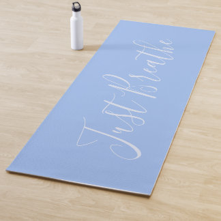 Serene blue colours just breathe yoga mat