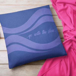 Serene Blue "Go with the Flow" Cushion