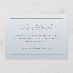 Serene Blue Minimalist Details Enclosure Card