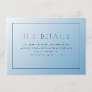 Serene Blue Minimalist Details Enclosure Card