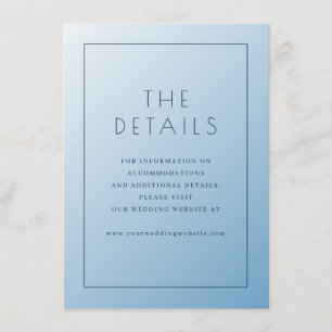 Serene Blue Minimalist Details Enclosure Card