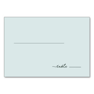 Serene Blue Minimalist Line Table Number