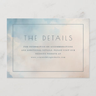 Serene Blue Watercolor Details Enclosure Card