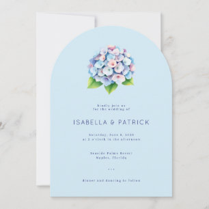 Serene Blue Watercolor Hydrangea Invitation