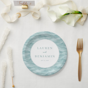 Serene Blue Wave Oceanic Paper Plate