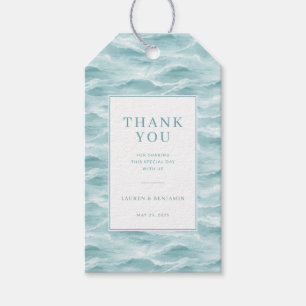 Serene Blue Wave Thank You Card Gift Tags