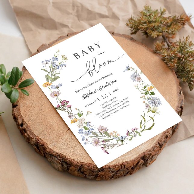 Serene Boho Floral Baby Shower Invitation (Creator Uploaded)
