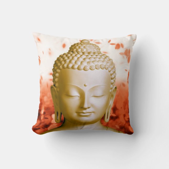 Serene Buddha square pillow (Front)