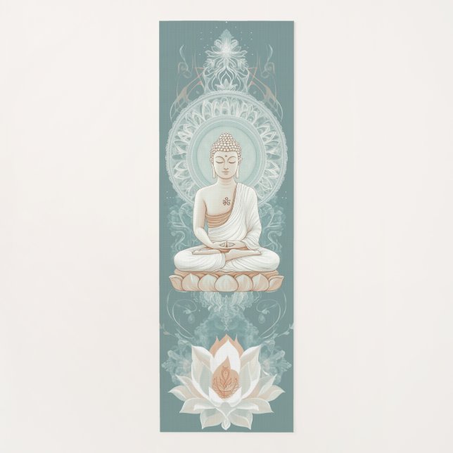 Serene Buddha Yoga Mat for Mindfulness Practice (Front)