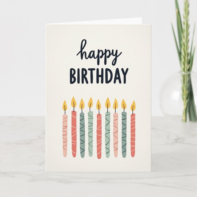 Serene Candle Row Card (Front)