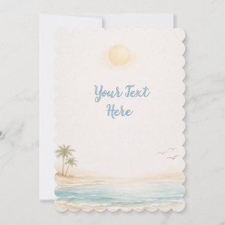 Serene Coastal Beach Invitation Card