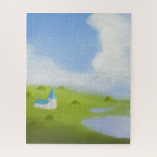 Serene Countryside Landscape Jigsaw Puzzle